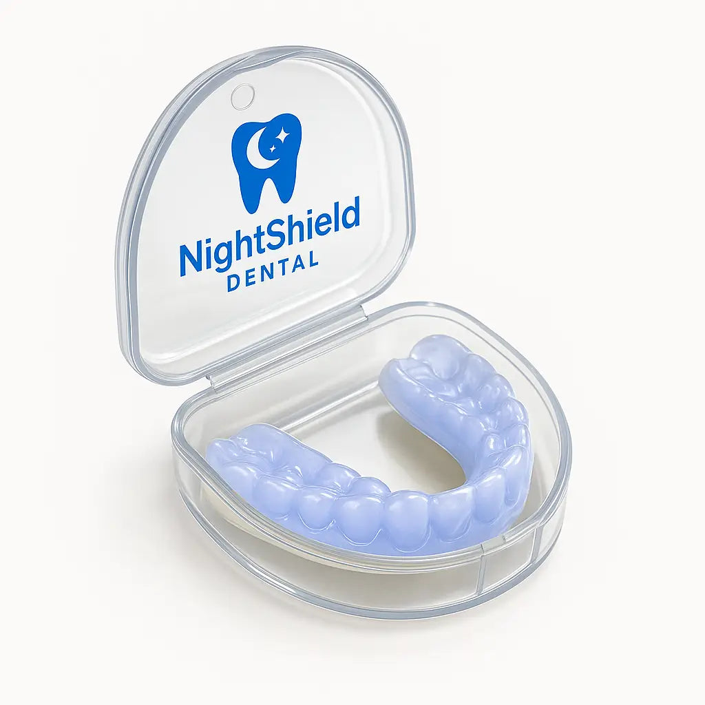 Blue Custom mouldable dental nightguard for teeth grinding